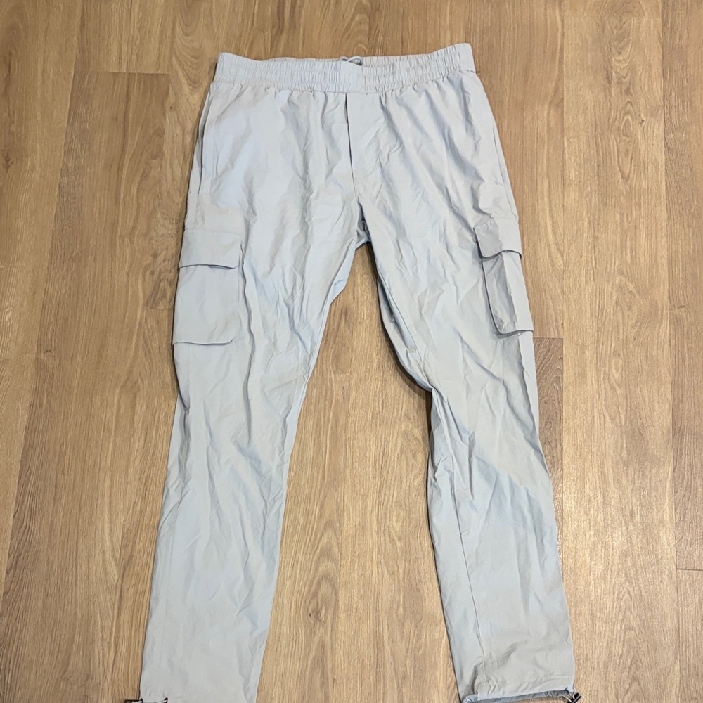 Men's Casual Cargo Pants in Light Gray
